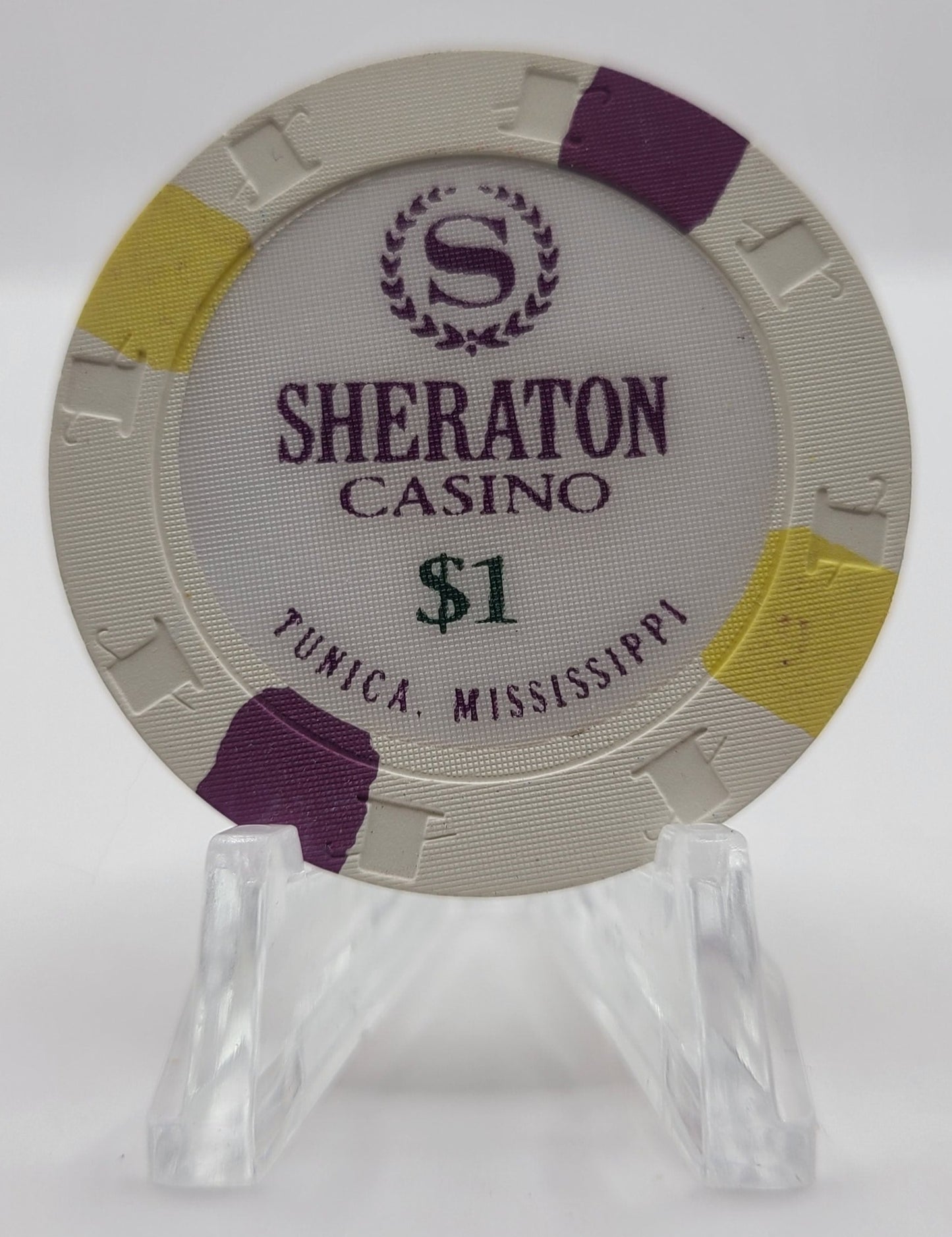 Sheraton Casino Tunica Mississippi "Riverboat" Casino $1 Chip