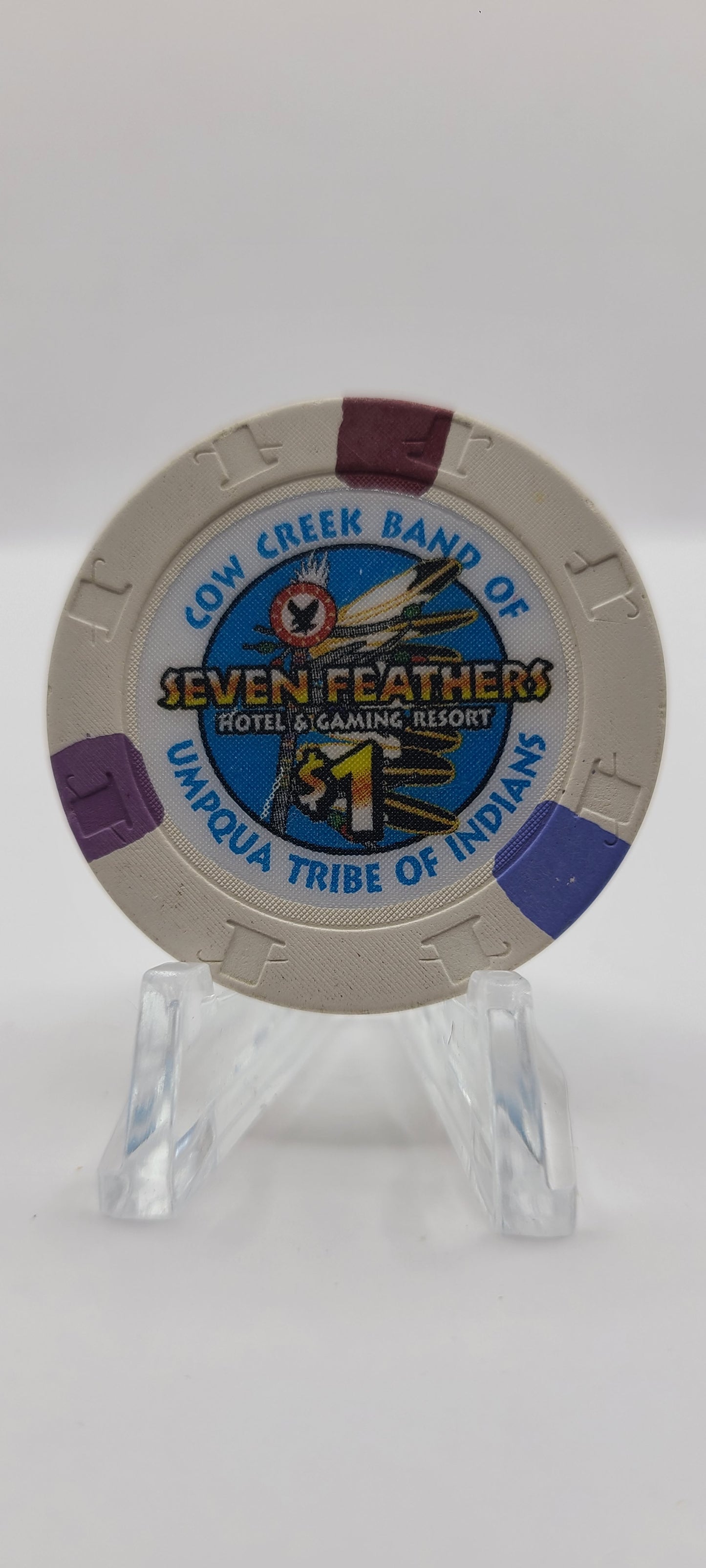 Seven Feathers Casino Canyonville Oregon $1 Chip