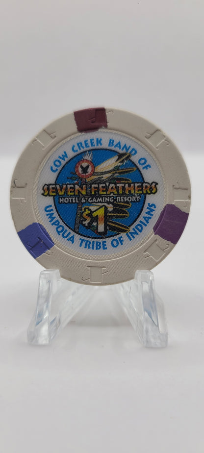 Seven Feathers Casino Canyonville Oregon $1 Chip