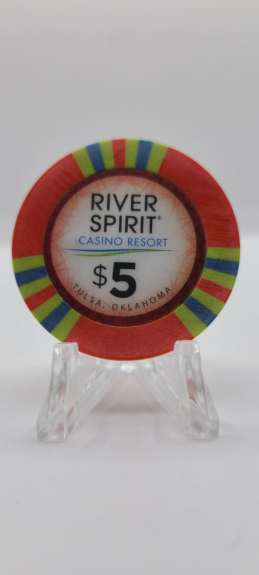 River Spirit Casino Tulsa Oklahoma 2022 $5 Chip