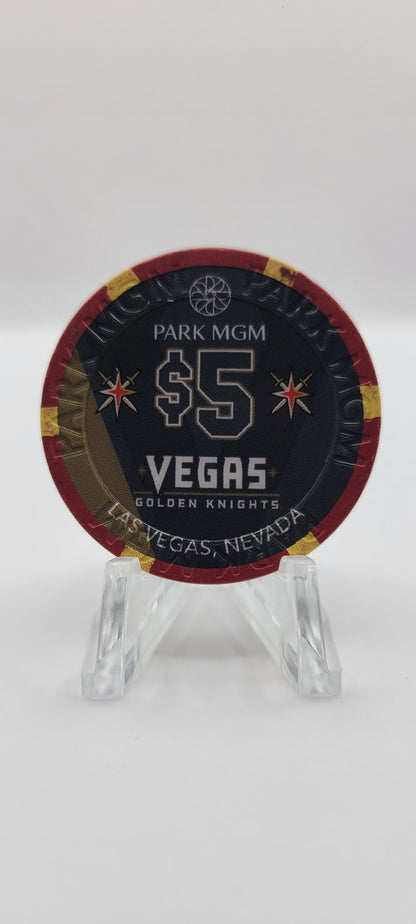 Park MGM Hotel Casino Las Vegas Nevada "Vegas Knights" $5 Chip