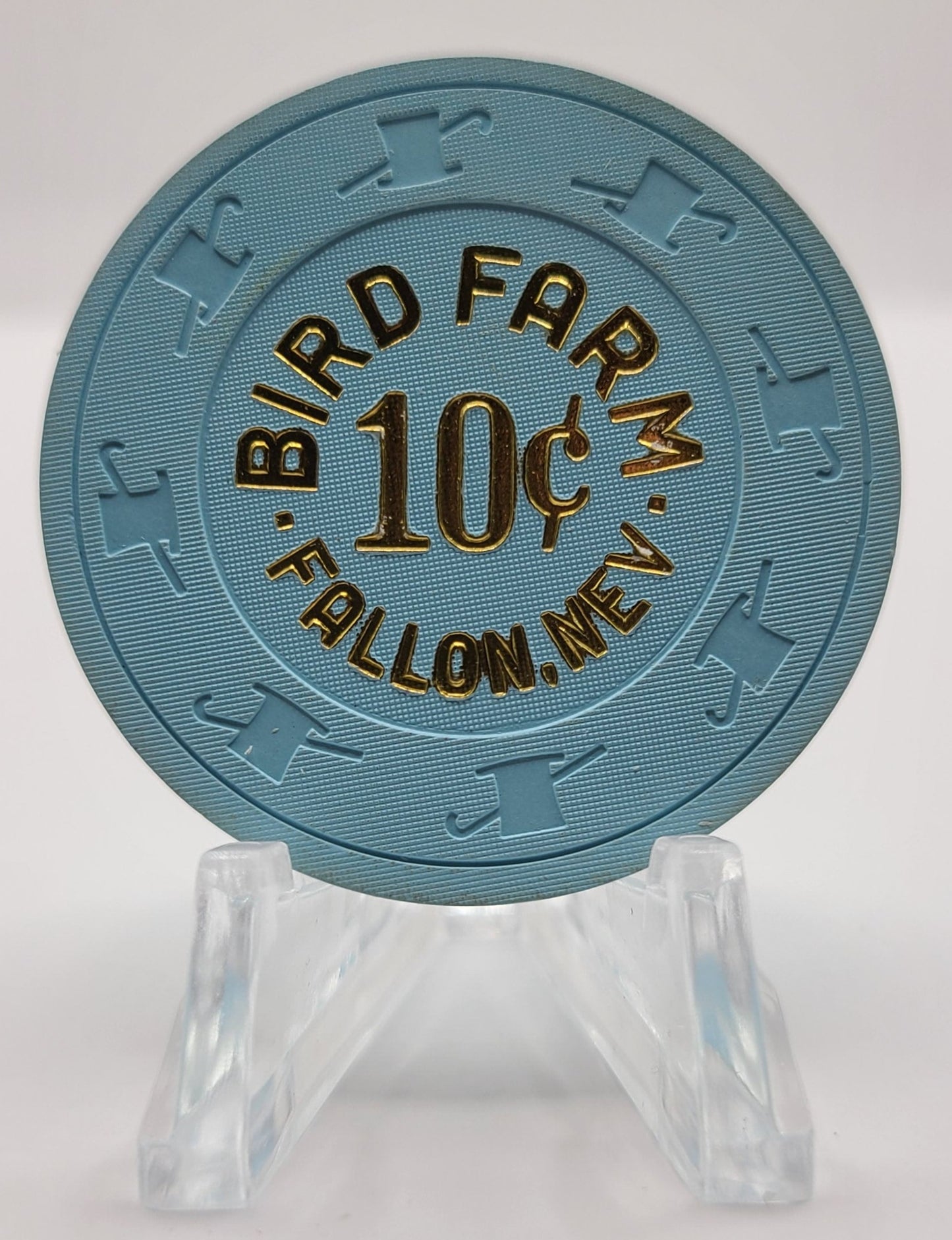 Bird Farm Casino Fallon Nevada "UNCIRCULATED" 1995 $.10 Chip N1117