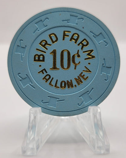 Bird Farm Casino Fallon Nevada "UNCIRCULATED" 1995 $.10 Chip N1117