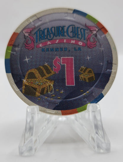 Treasure Chest "Riverboat" Casino Kenner Louisiana $1 Chip