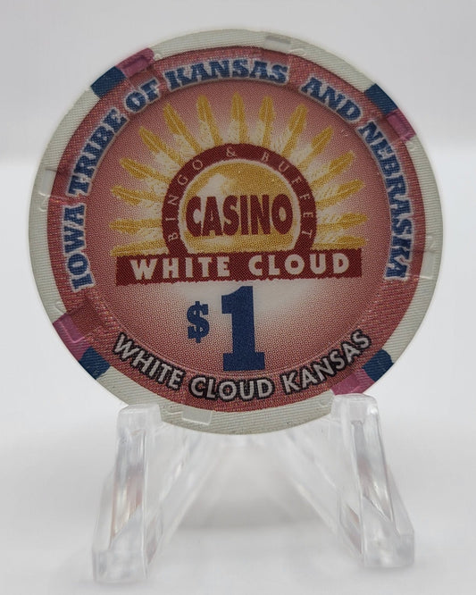 Casino White Cloud White Cloud Kansas $1 Chip