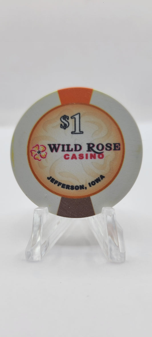 Wild Rose Casino Jefferson Iowa 2015 $1 Chip