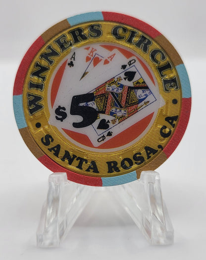 Winners Circle Card Room Santa Rosa California $5 Chip