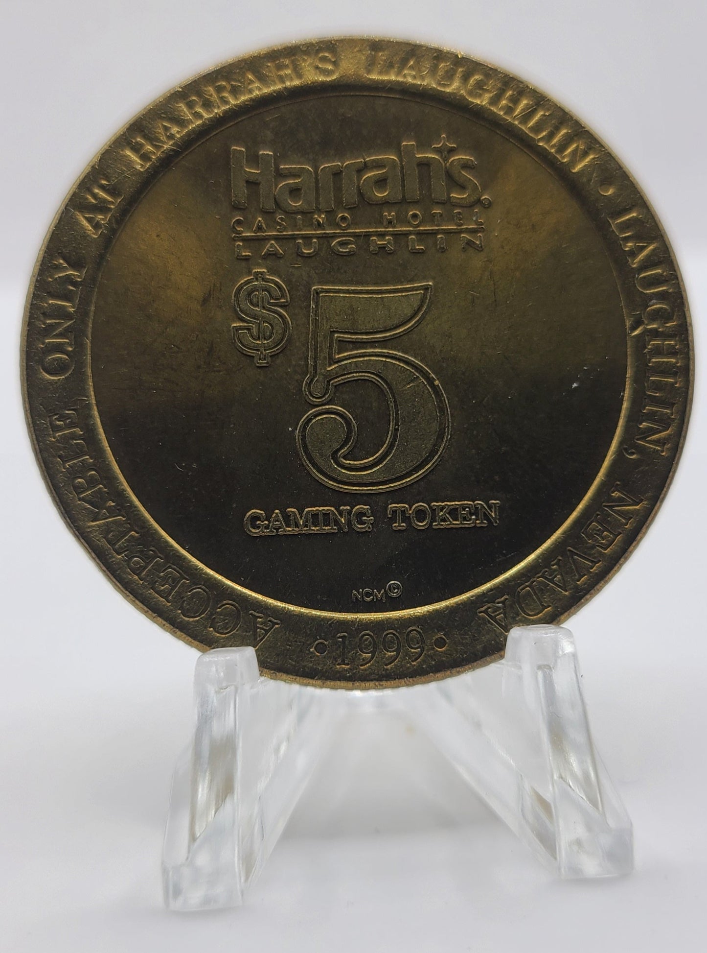 Harrah's Hotel Casino Laughlin NV 1999 $5 Gaming Token