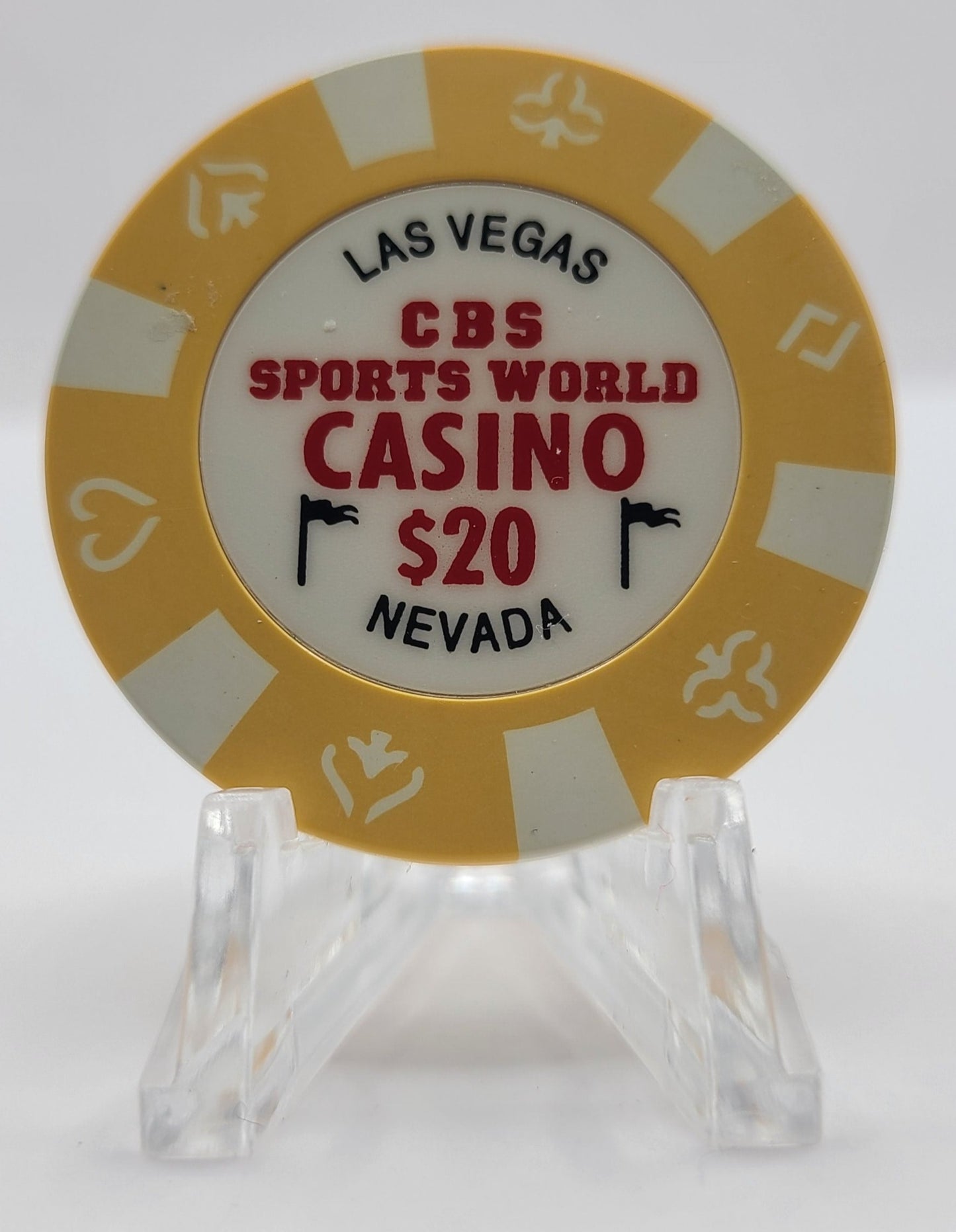 CBS Sports World Casino Las Vegas Nevada 1998 $20 Chip N9457