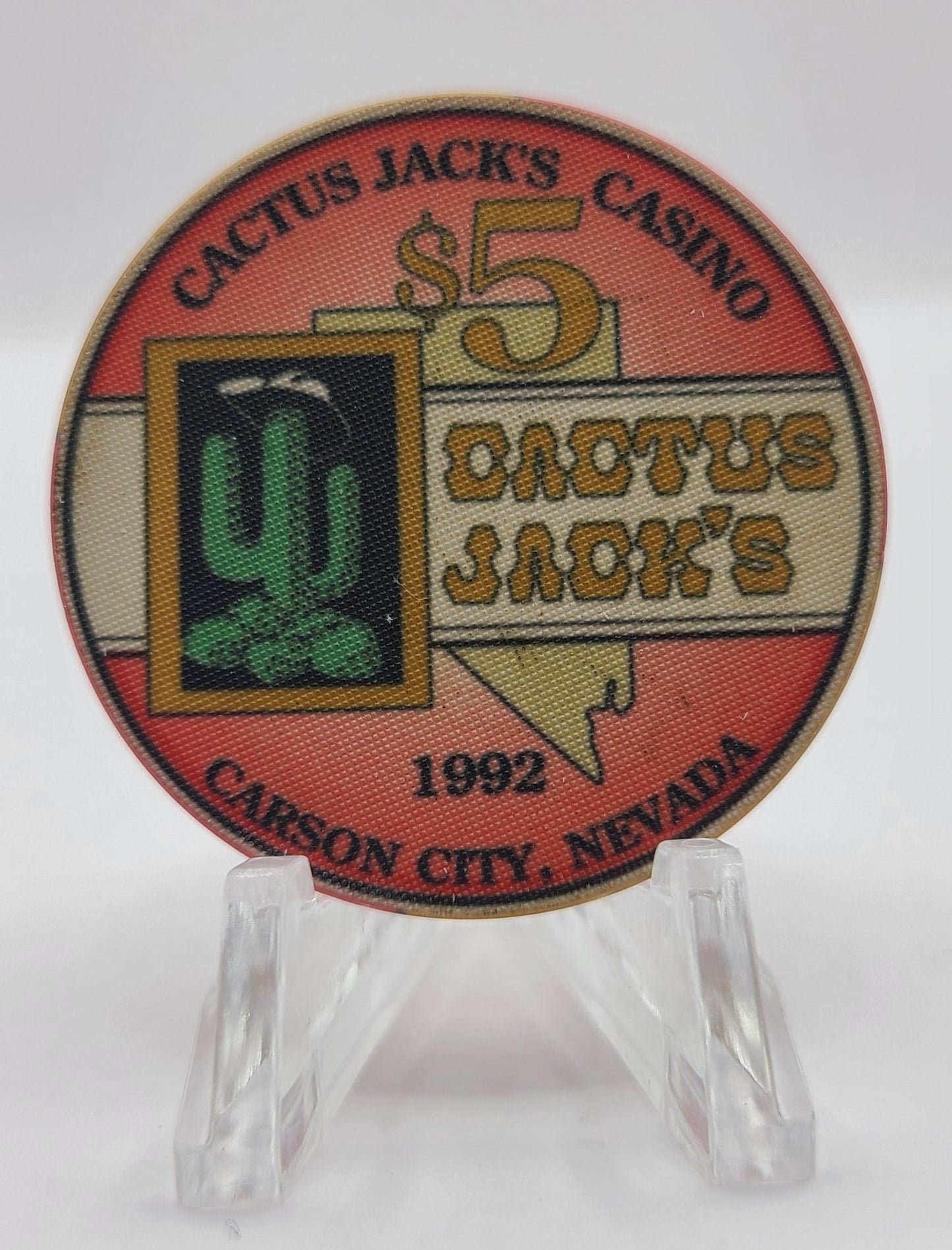 Cactus Jack's Carson City Nevada 1992 $5 Chip N6056