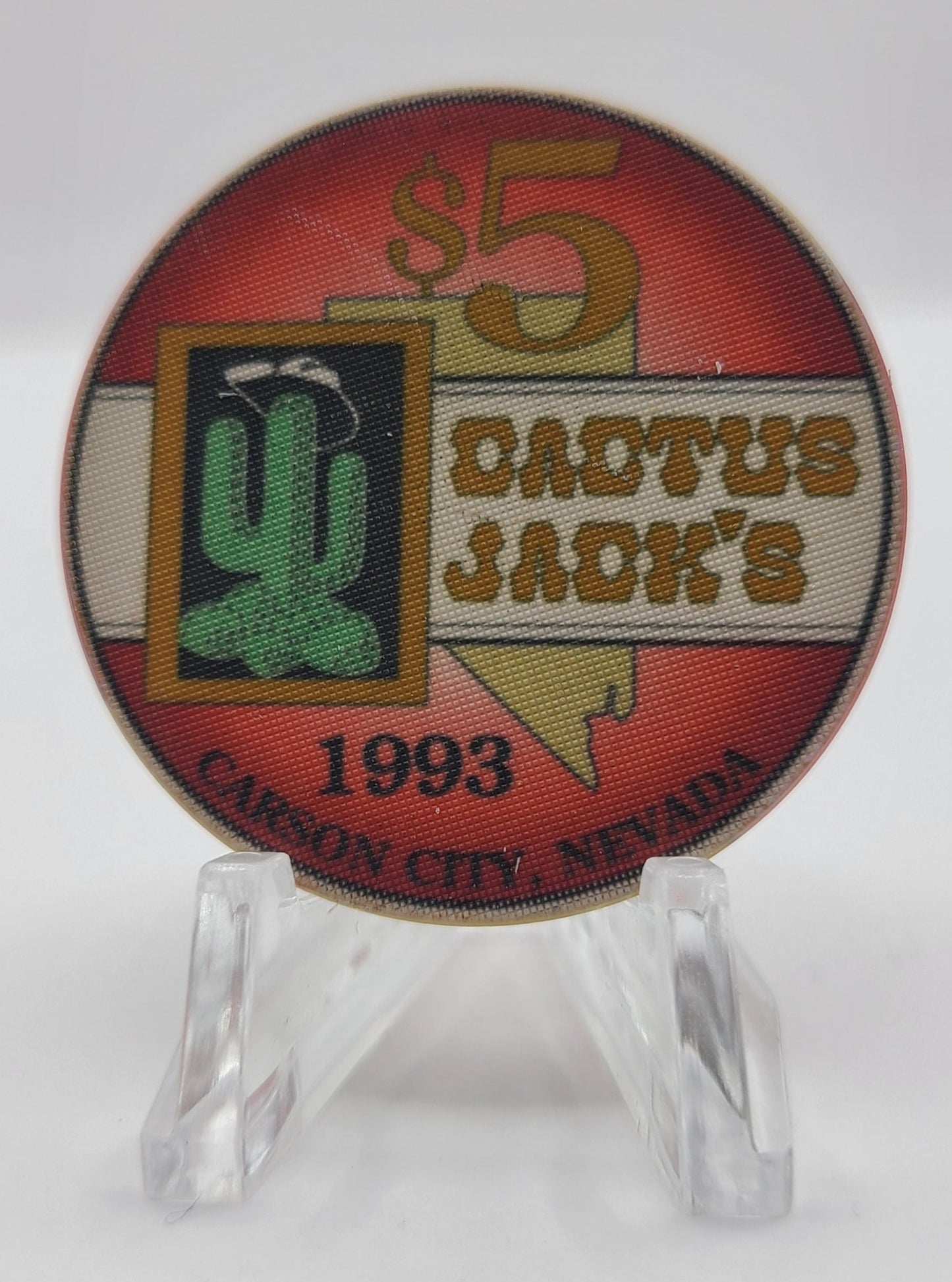 Cactus Jack's Carson City Nevada 1993 $5 Chip N0642