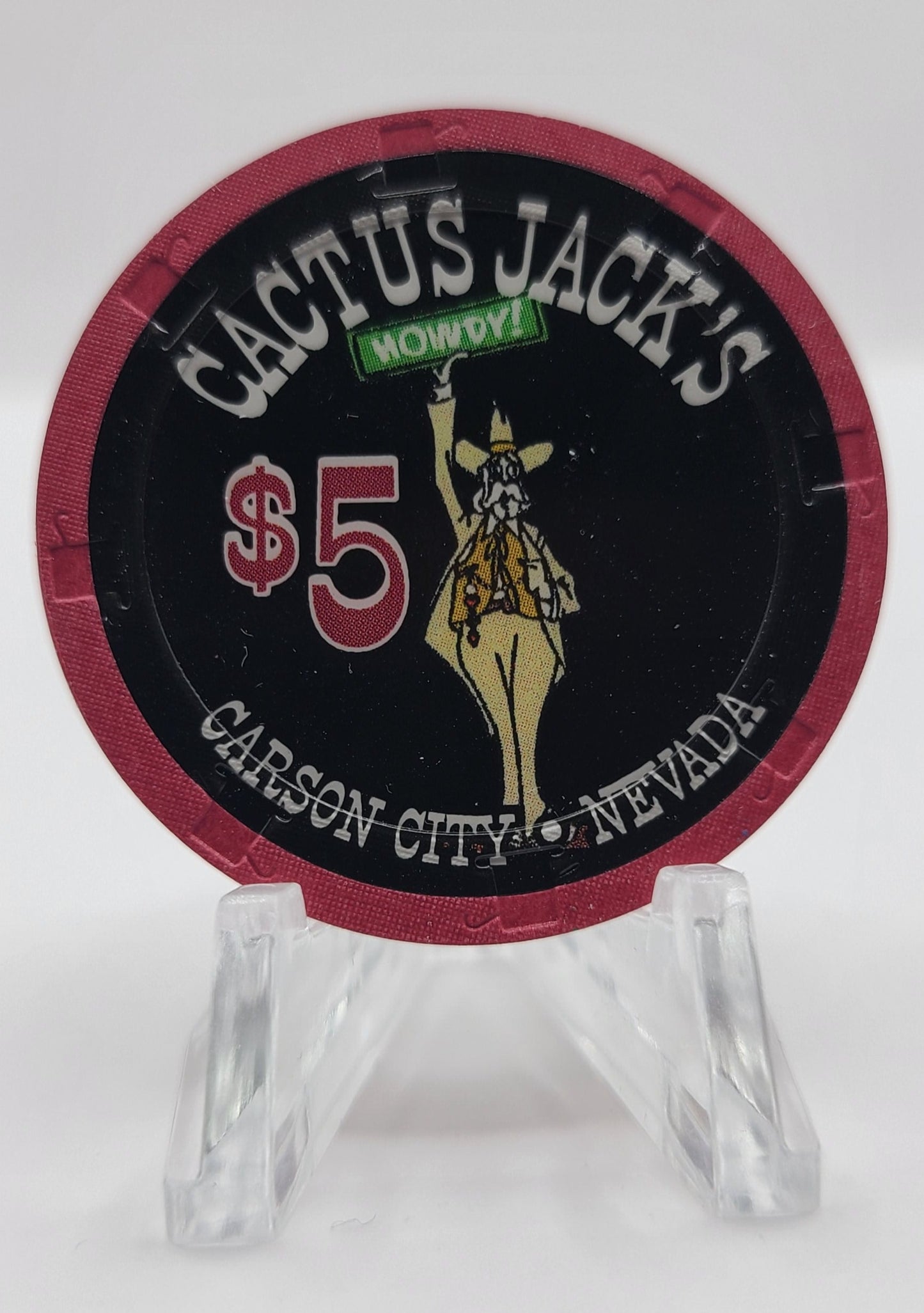 Cactus Jack's Carson City Nevada 2009 $5 Chip E8723