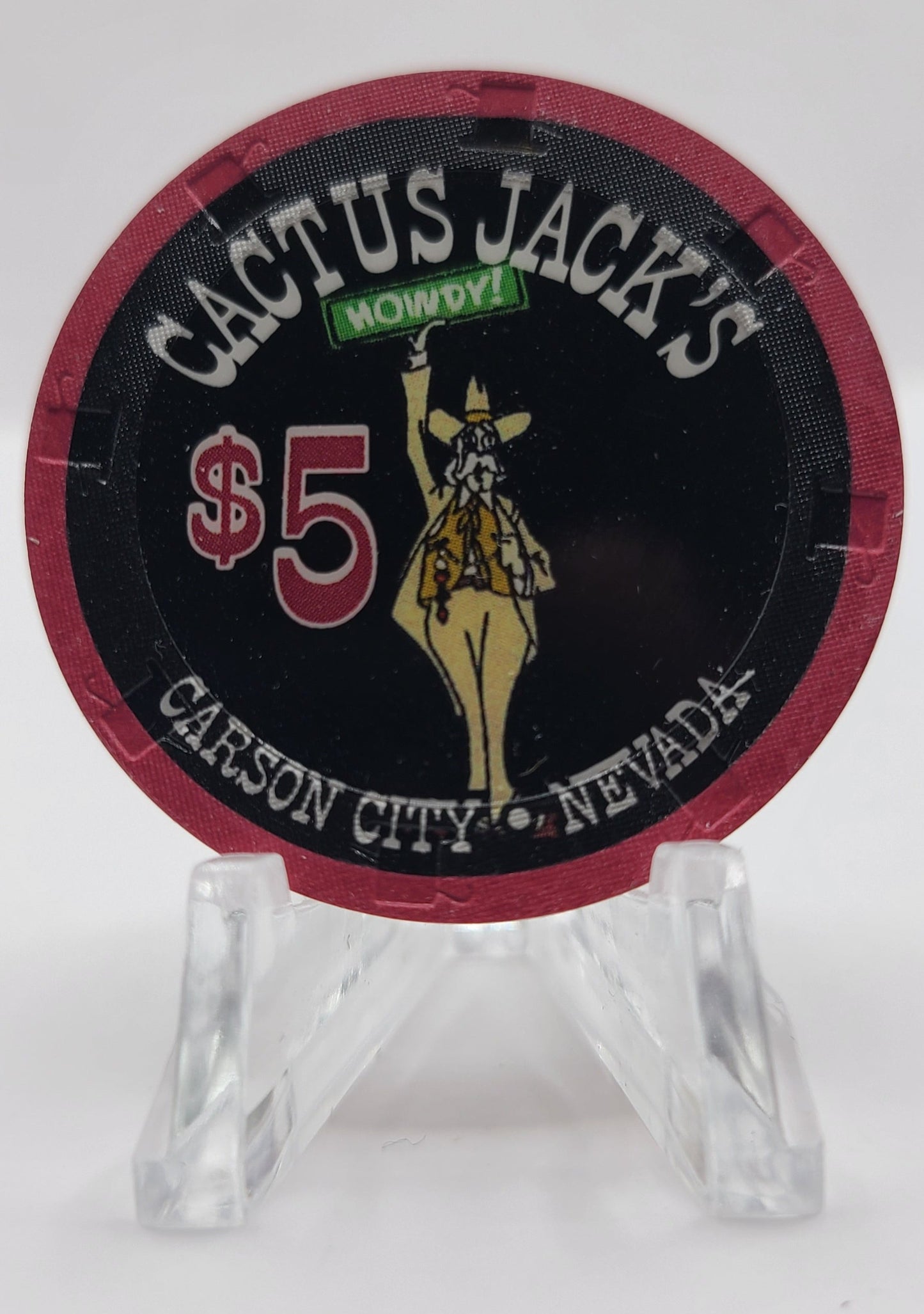 Cactus Jack's Carson City Nevada 2009 $5 Chip E8723