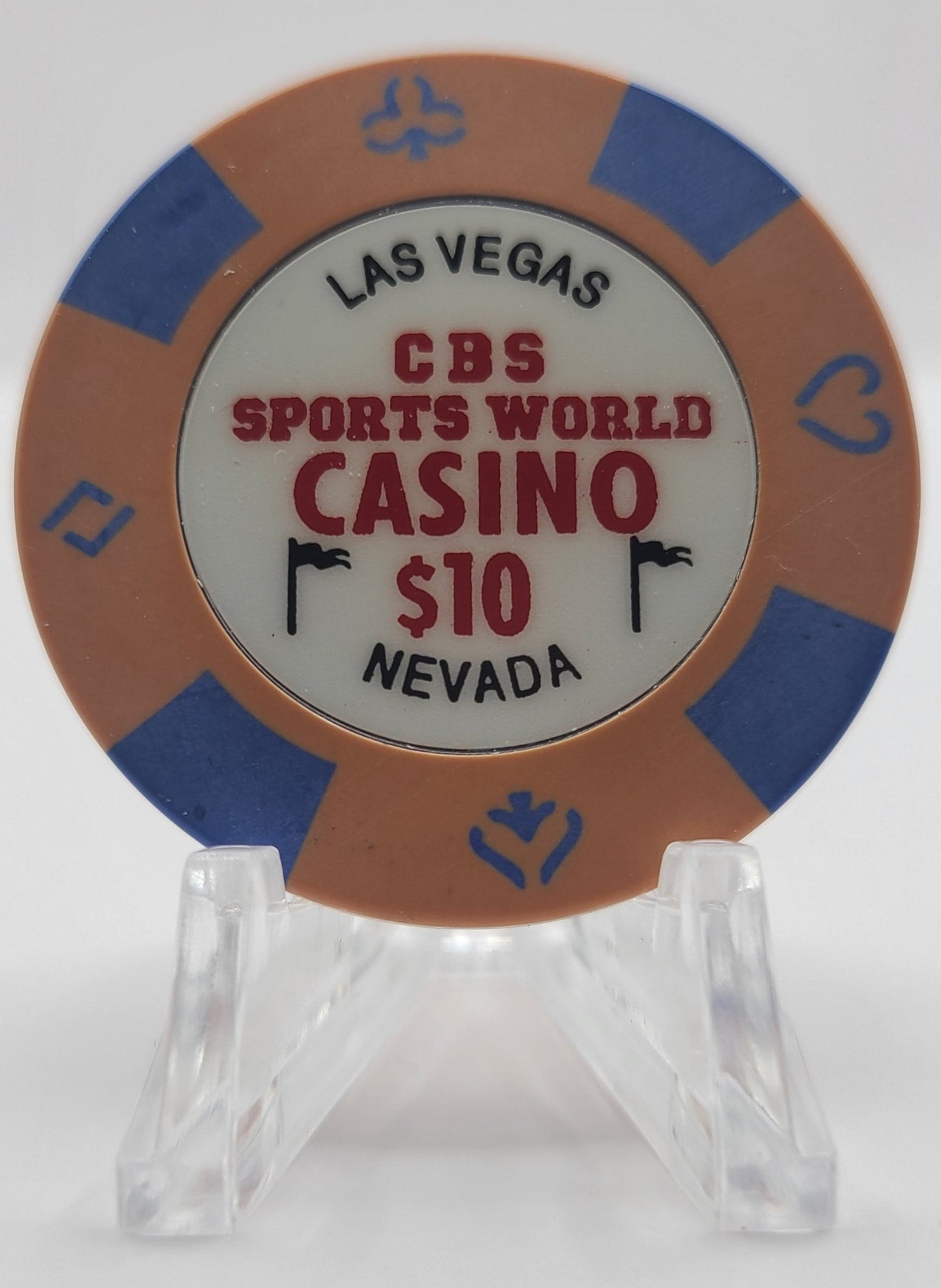 CBS Sports World Casino Las Vegas Nevada 1998 $10 Chip N9455