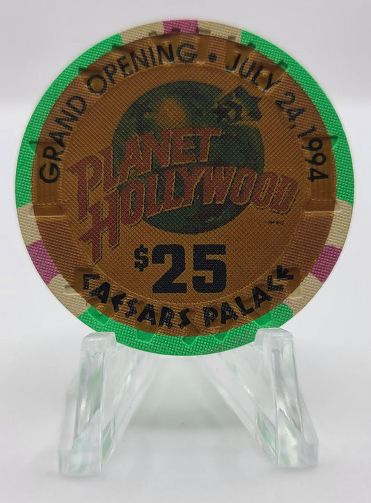 Caesars Palace Casino Las Vegas Nevada "Planet Hollywood Grand Opening" 1994 $25 Chip N4721