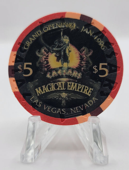 Caesars Palace Casino Las Vegas Nevada 1996 "Magical Empire Grand Opening" $5 Chip N8038