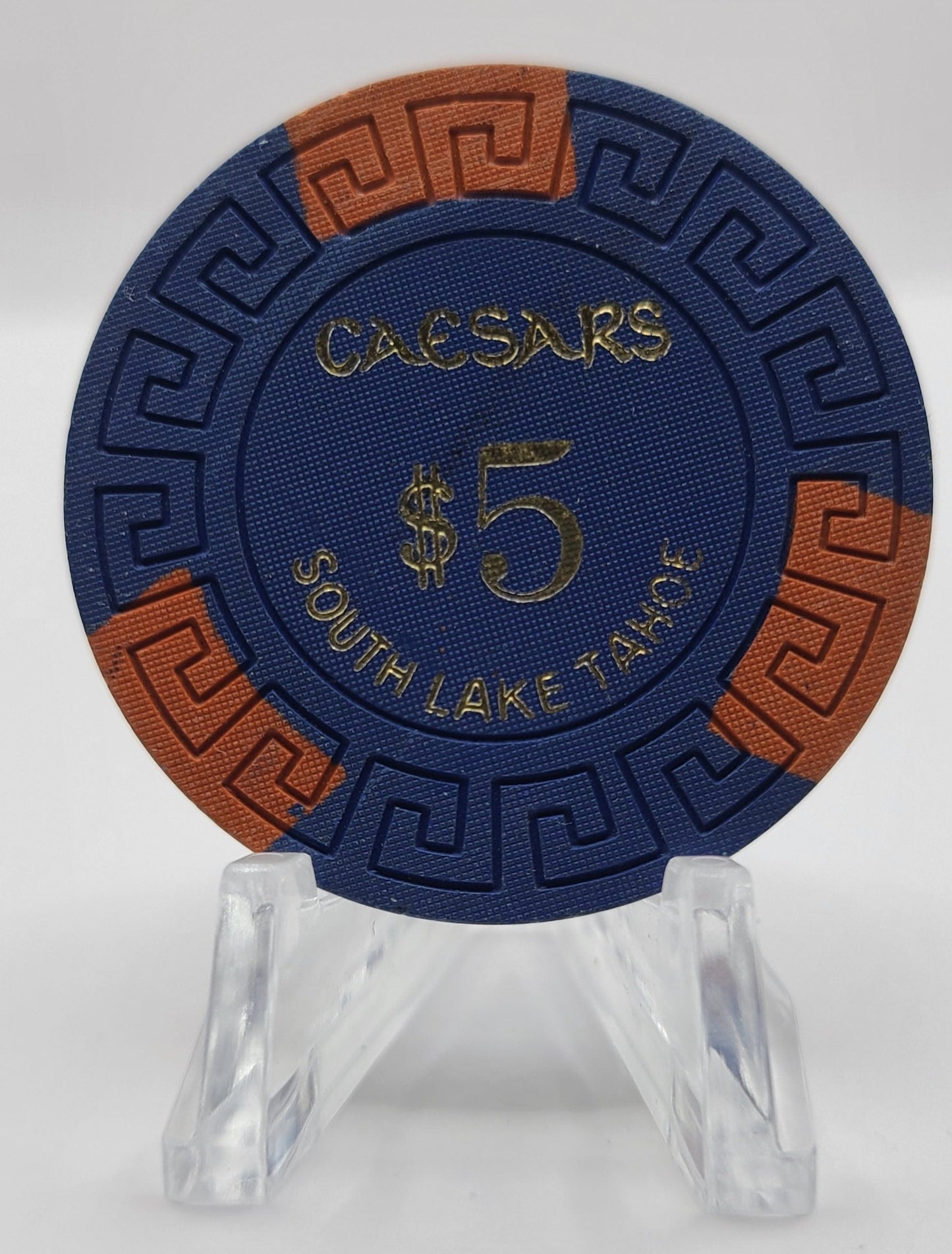 Caesars Inn Casino Lake Tahoe Nevada 1969 $5 Chip N5678