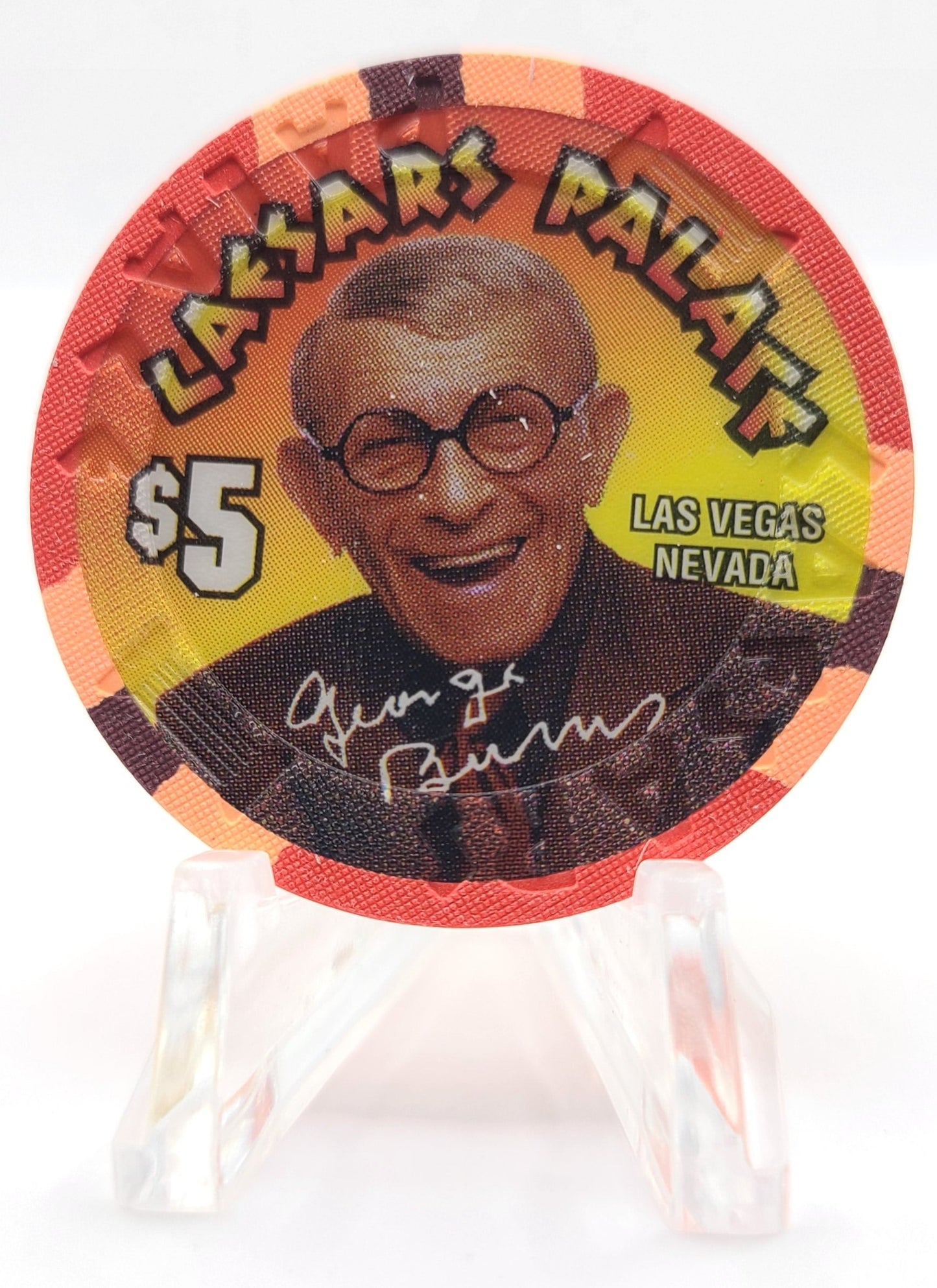 Caesars Palace Las Vegas Nevada 1995 "George Burns 100th Birthday" $5 Chip N4732