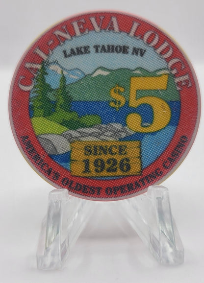 Cal-Neva Lodge Lake Tahoe Nevada 1993 $5 Chip N0599