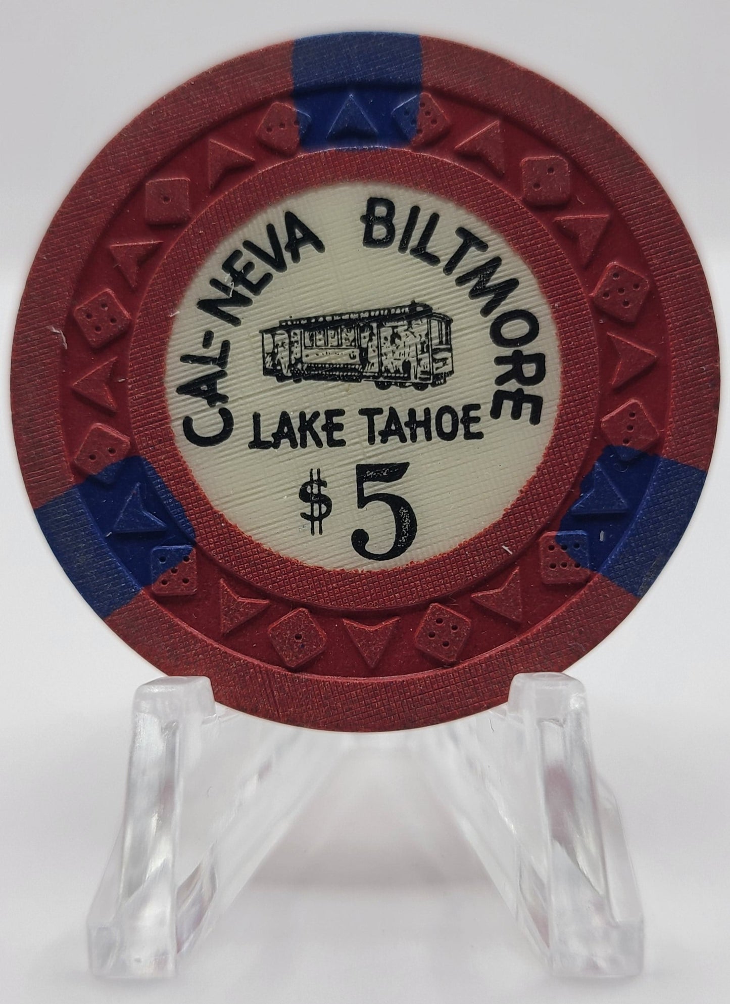 Cal-Neva Biltmore Casino Lake Tahoe NV 1953 "UNCIRCULATED" $5 Chip N7431