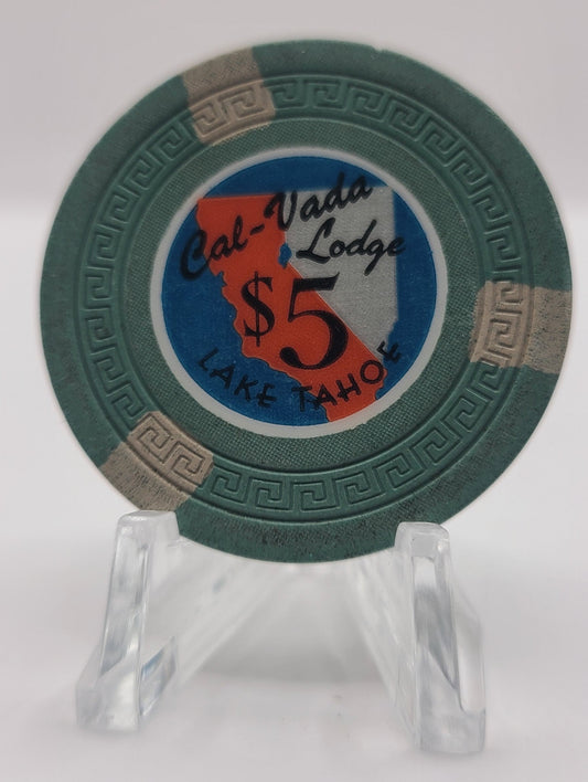 Cal-Vada Lodge Lake Tahoe Nevada 1948 $5 Chip N7043