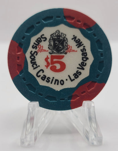 Sans Souci Casino Las Vegas Nevada 1960 $5 Chip N7020