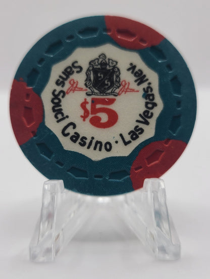 Sans Souci Casino Las Vegas Nevada 1960 $5 Chip N7020