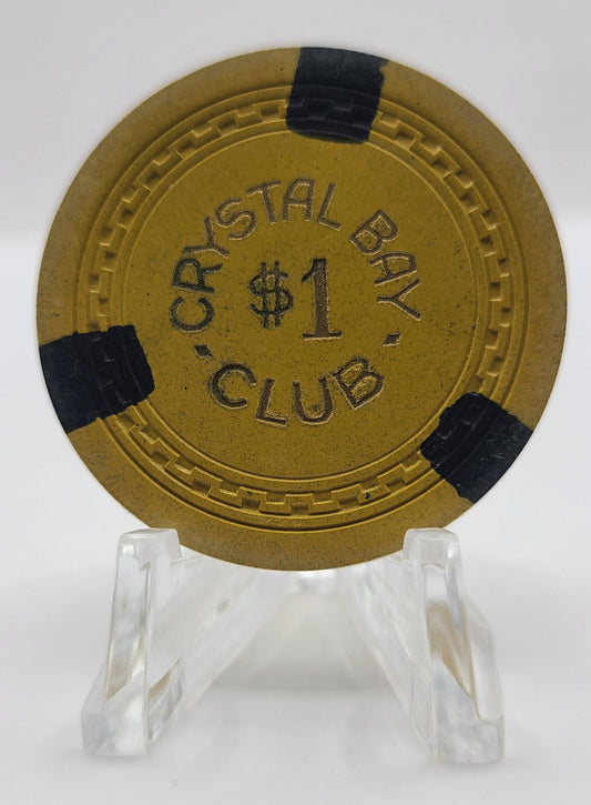 Crystal Bay Club, Crystal Bay NV $1 Casino Chip 1953 N5046