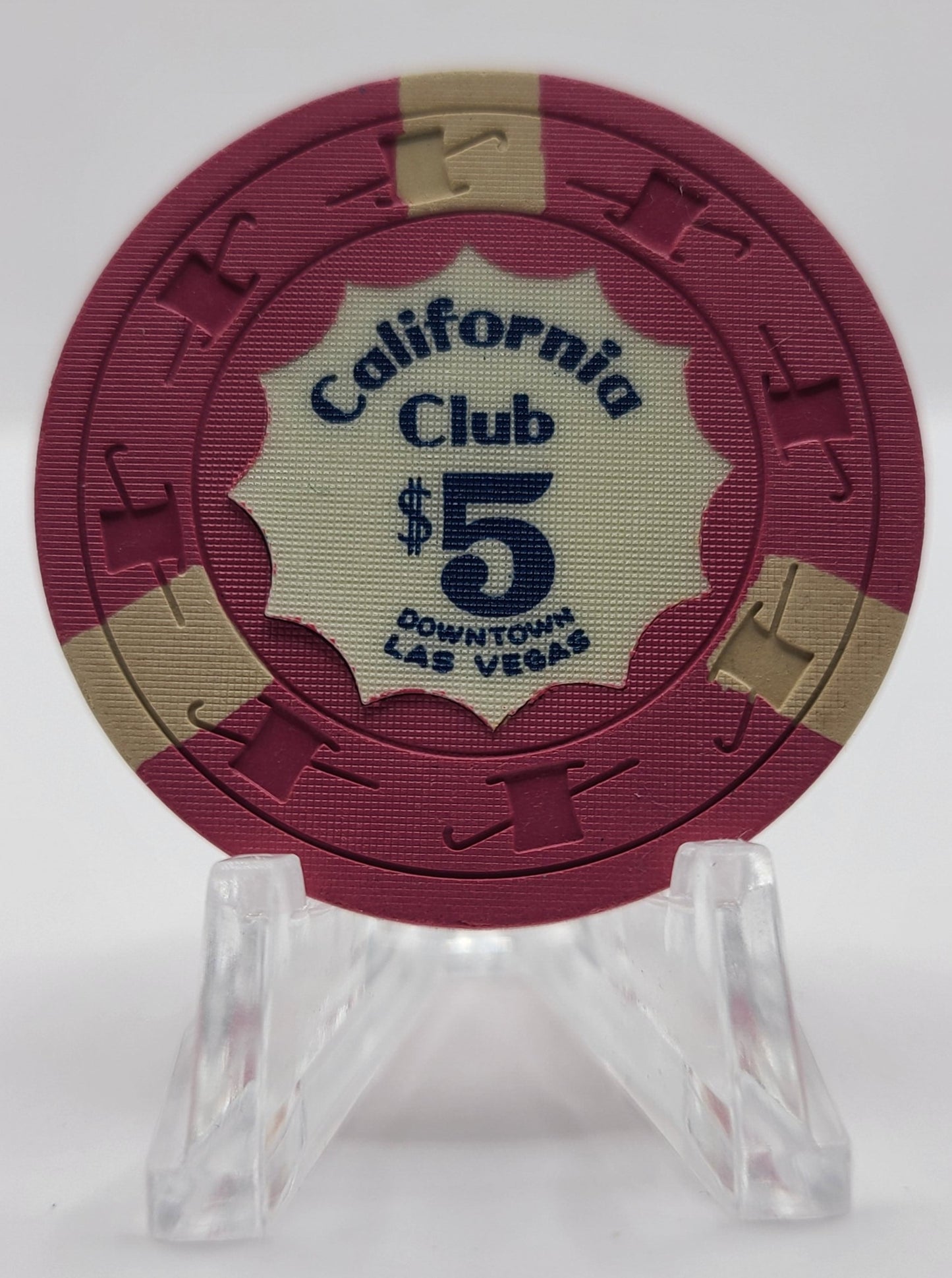 California Club Casino Las Vegas Nevada 1960's $5 Chip N3708