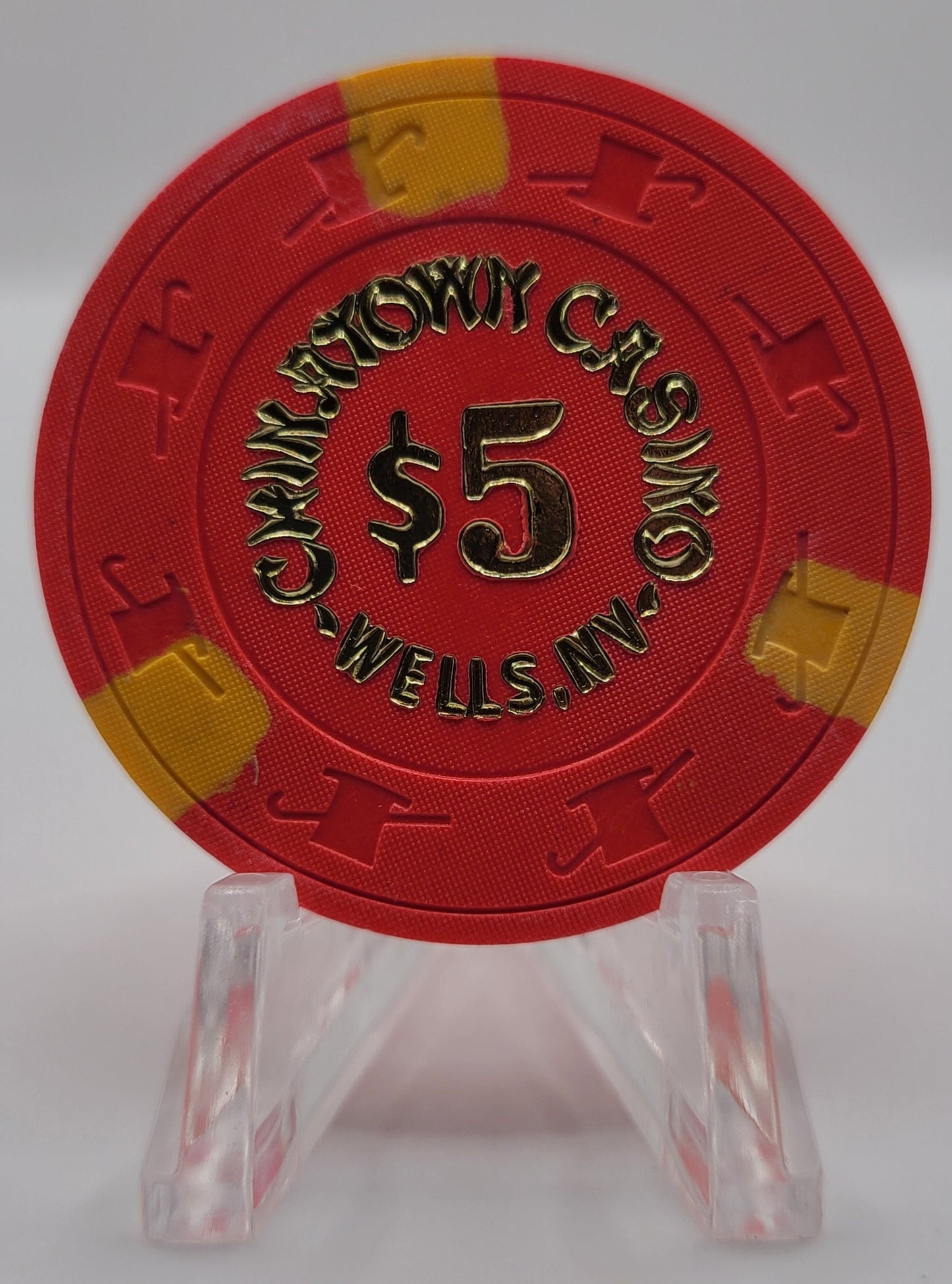 Chinatown Casino Wells Nevada 1984 $5 Chip N1990