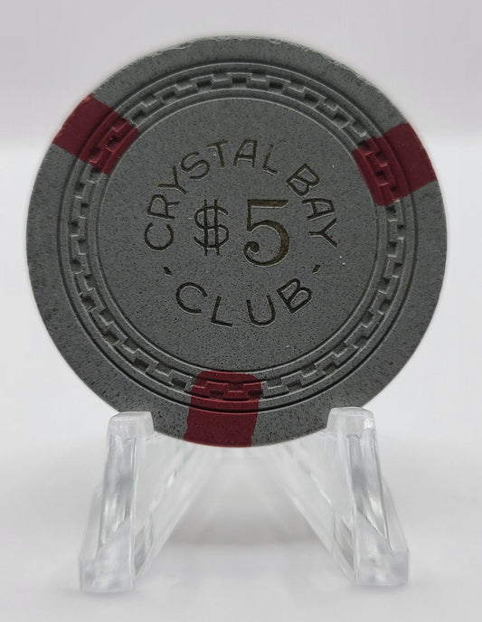 Crystal Bay Club Crystal Bay Nevada 1950's $5 Chip N7848