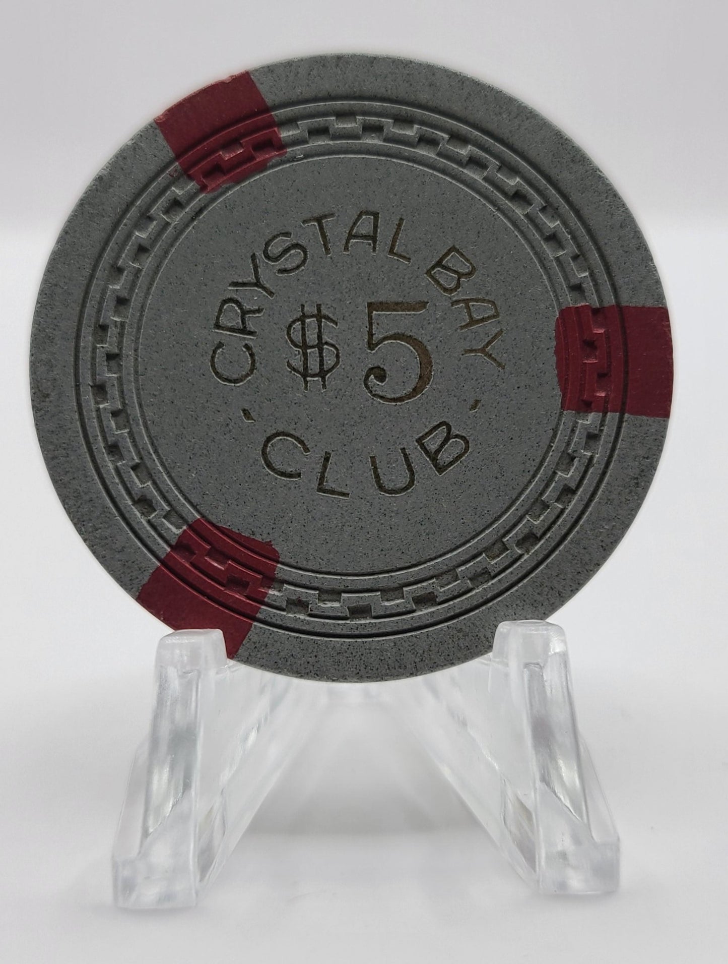 Crystal Bay Club Crystal Bay Nevada 1950's $5 Chip N7848