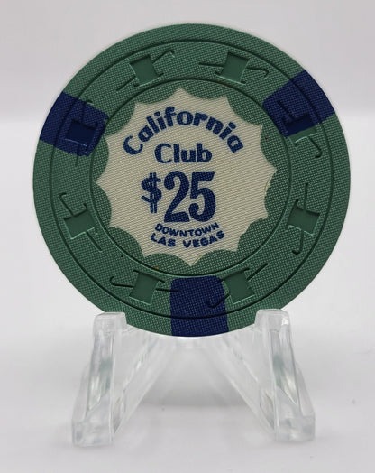 California Club Casino Las Vegas Nevada 1960's $25 Chip N1396