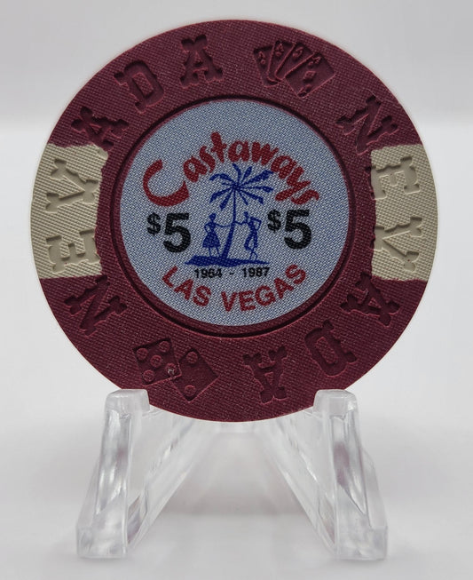 Castaways Casino Las Vegas Nevada 1992 "Imitation"$5 Chip N5949