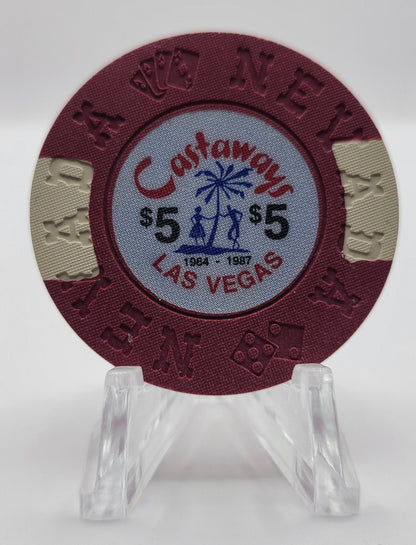 Castaways Casino Las Vegas Nevada 1992 "Imitation"$5 Chip N5949