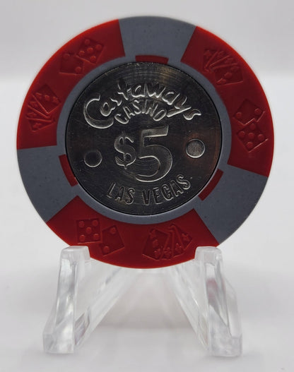 Castaways Casino Las Vegas Nevada 1980's $5 "Coin Inlay" Chip N7250