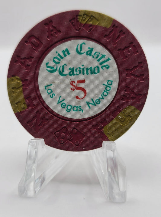 Coin Castle Casino Las Vegas Nevada 1974 $5 Chip N1474