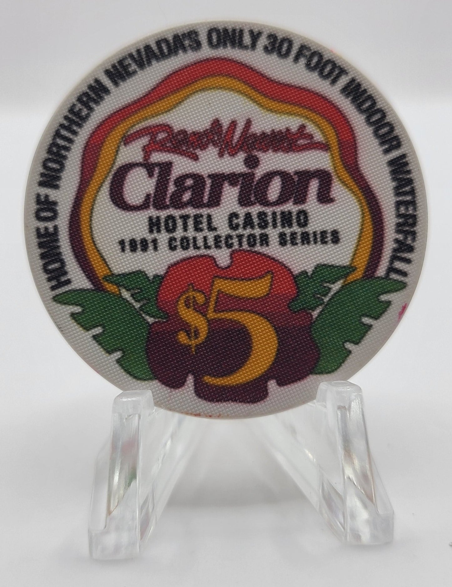 Clarion Hotel Casino Reno Nevada 1991 $5 Chip N5021