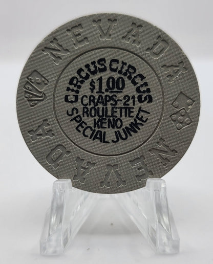 Circus Circus Casino Las Vegas Nevada 1970's $1 "Special Junket" Chip V3868