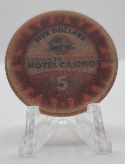 Comanche Red River Casino Devol Oklahoma 2019 $5 Chip