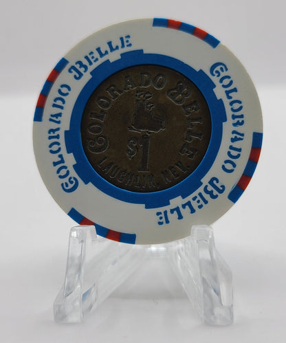 Colorado Belle Casino Laughlin Nevada 1998 $1 Coin Inlay Chip V2300