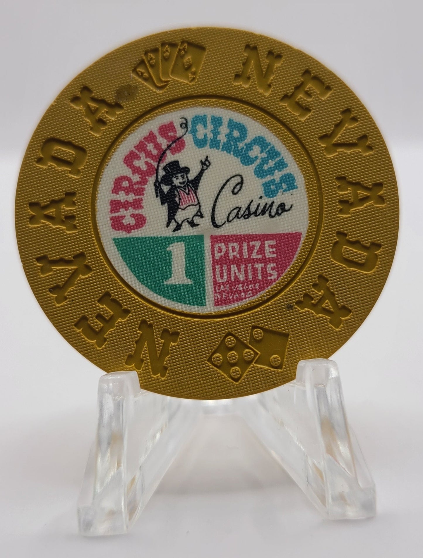 Circus Circus Casino Las Vegas Nevada 1968 1 Prize Unit Chip N6114