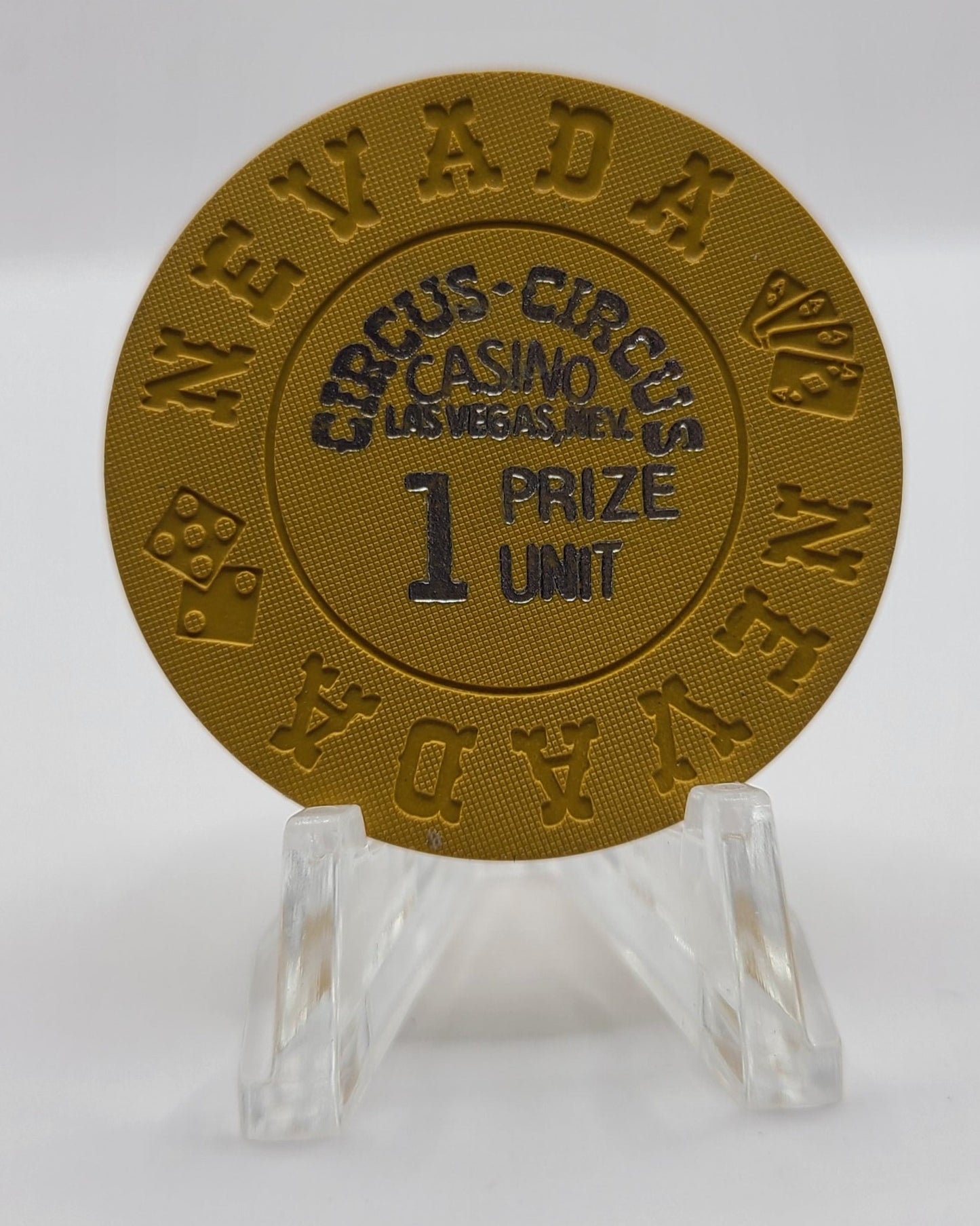 Circus Circus Casino Las Vegas Nevada 1972, 1 Prize Unit Chip N6103