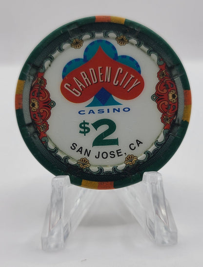 Garden City Casino "Card Room"San Jose CA $2 Chip