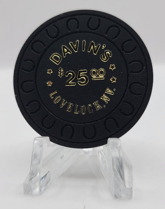 Davin's Lovelock Nevada 1974 $25 Chip N7523