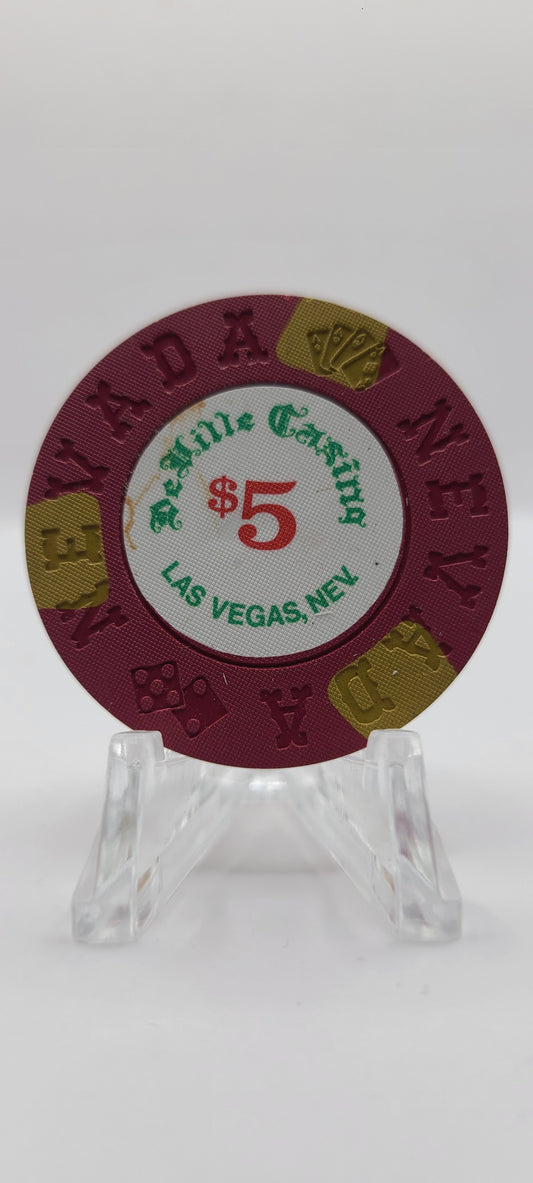 DeVille Casino Las Vegas Nevada 1973 $5 Chip N1481