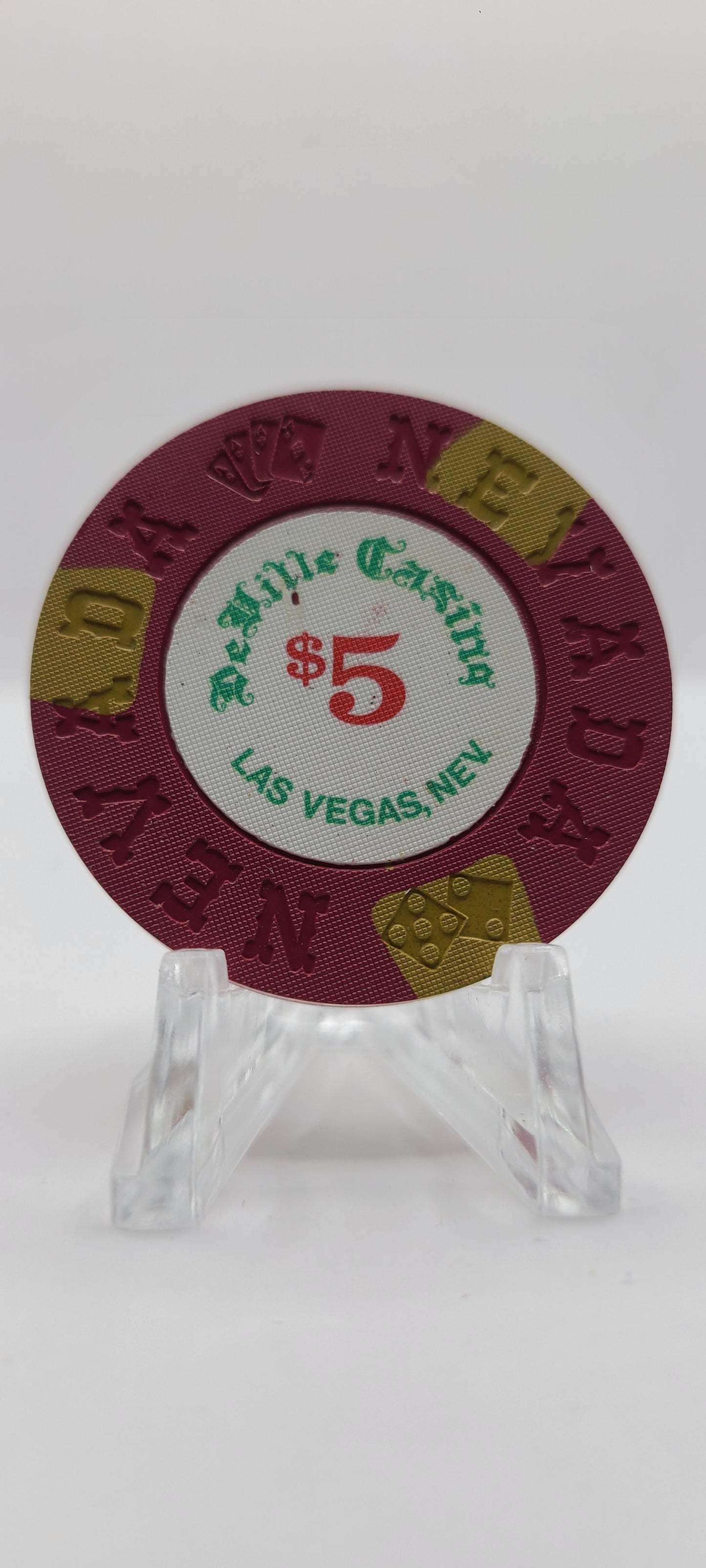 DeVille Casino Las Vegas Nevada 1973 $5 Chip N1481