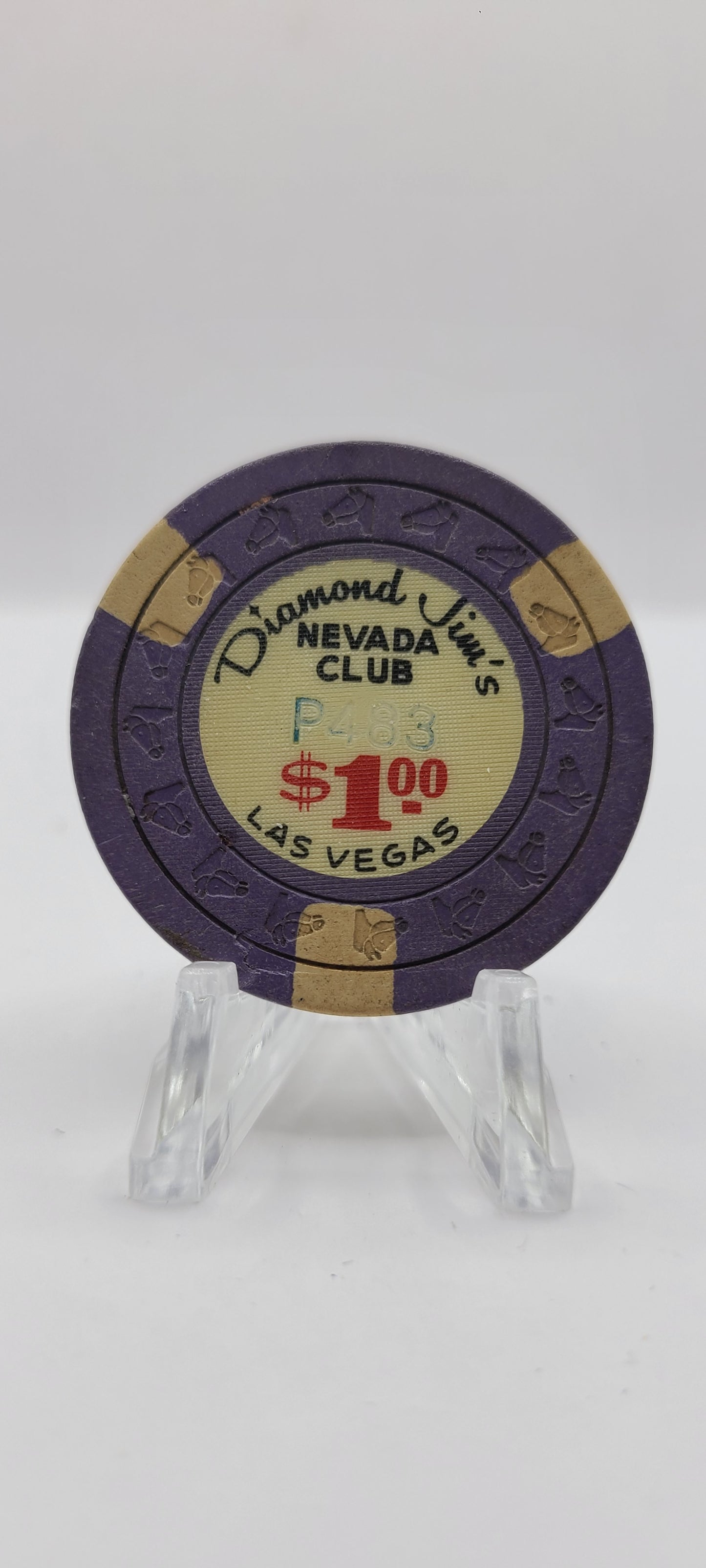 Nevada Club "Diamond Jim" Las Vegas Nevada 1963 $1 Chip N1956