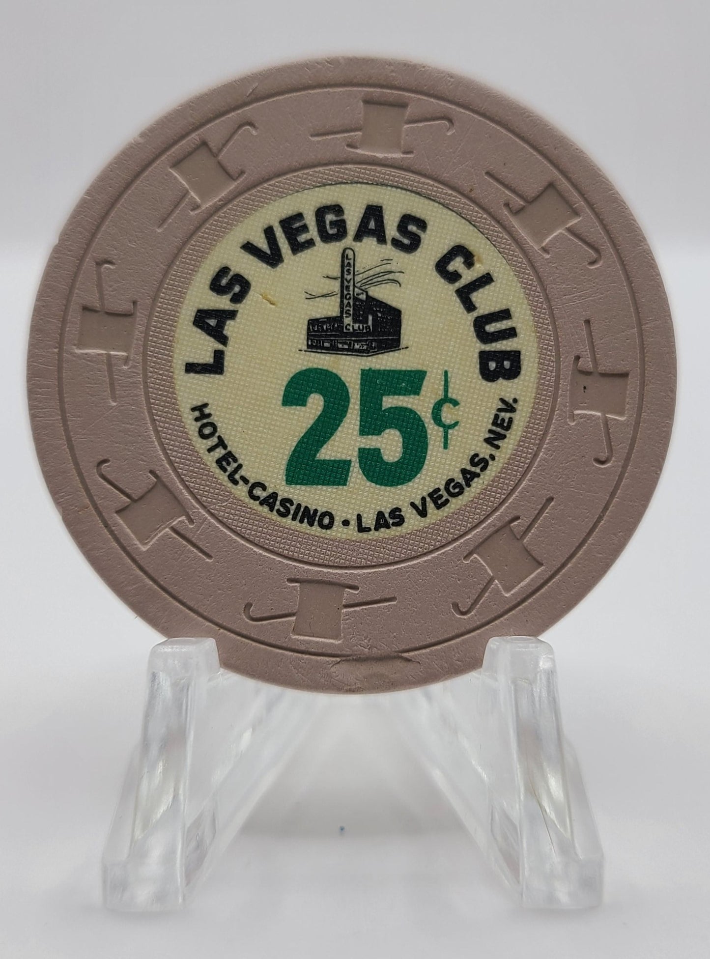 Las Vegas Club Las Vegas Nevada 1960's $.25 Chip N1845