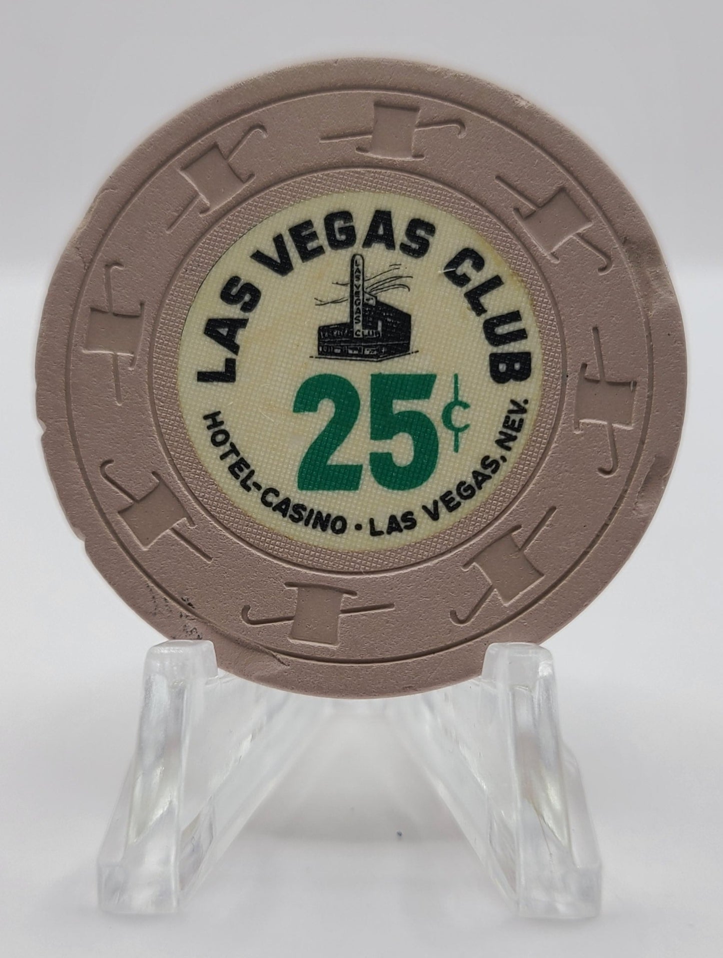 Las Vegas Club Las Vegas Nevada 1960's $.25 Chip N1845